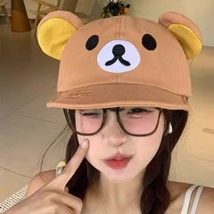 春夏旅行クマかわいい刺繍ひさしキャップクマ爪女性漫画野球帽サンシェード多用途