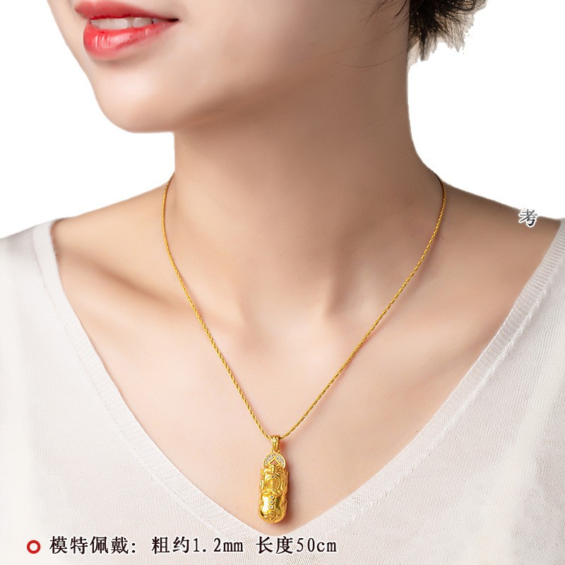 Colgante de alambre de oro fino colgante de oro jade colgante de collar de collar de cuerdas a través de especial