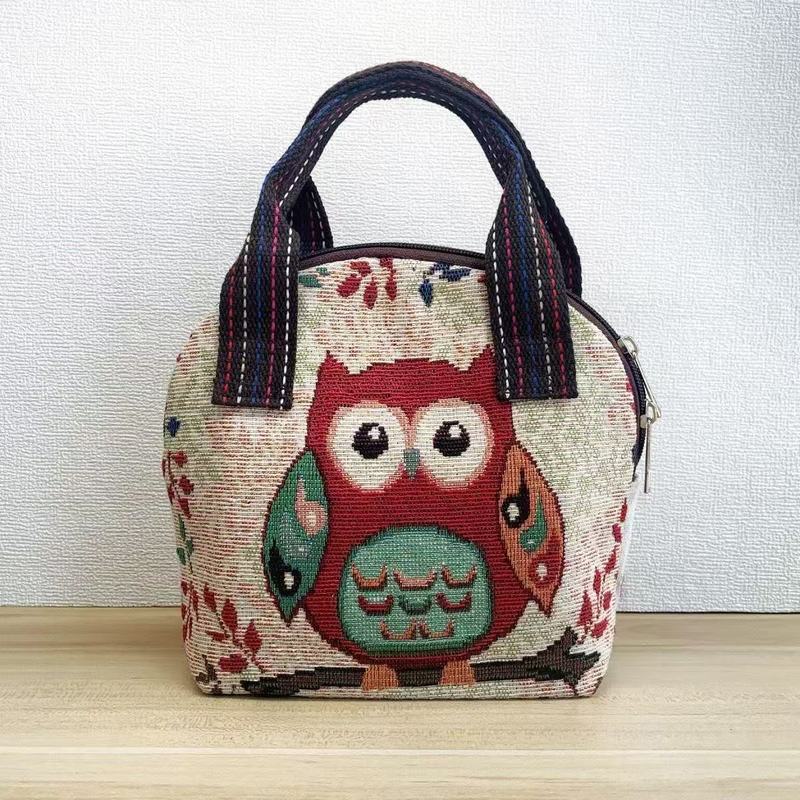 新しいエスニックスタイルのキャンバスバッグ中年女性の刺繍ジャカード通勤携帯電話コインシェル型ハンドバッグ|undefined