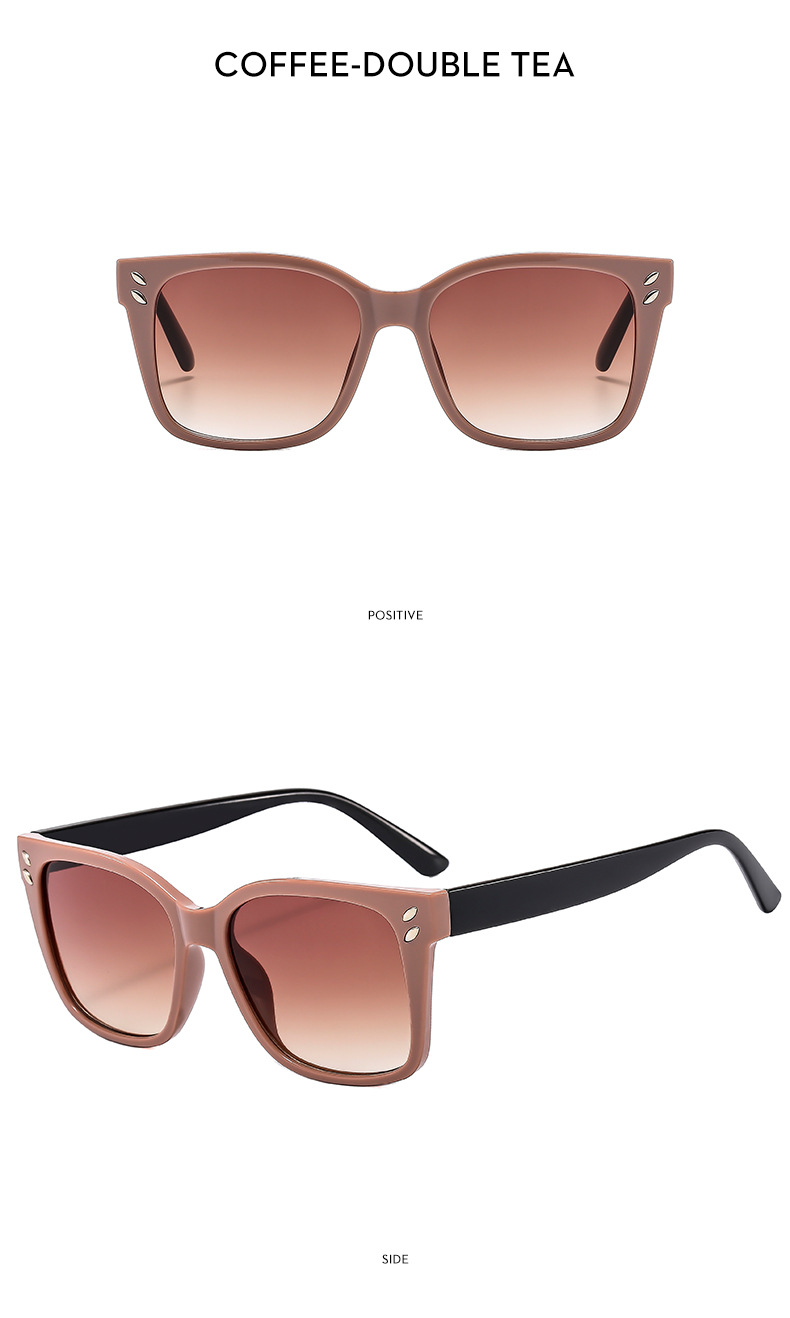 Nuovo abbinamento di colori per uomo e donna, lenti piatte resistenti ai raggi UV, occhiali da sole casual alla moda_voghion.com