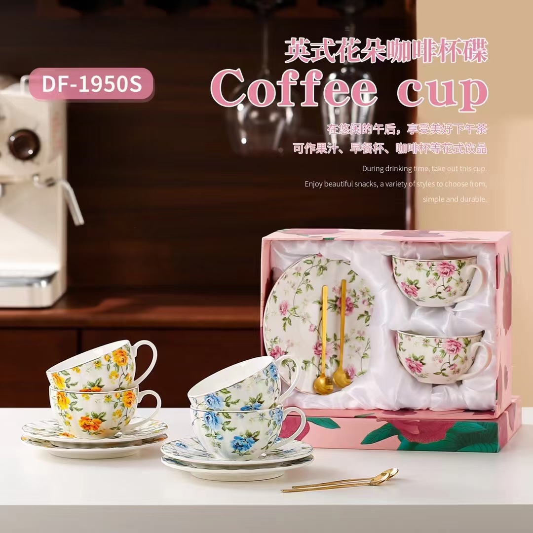 Gran por mayor taza de café europea para mujeres pequeñas lujosas caseras simples elegantes lindas pequeñas frescas tazas de té de cerámica plato