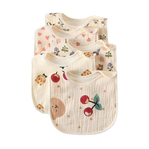 ins newborn saliva bag baby bib infant bib gauze baby saliva towel a type cotton saliva bib