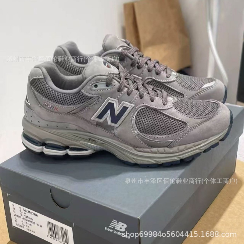 Putian High-End Version Nb2002Ra Original Gray Unisex Retro Casual Sports Breathable American-Style Thick-Soled Dad Shoes