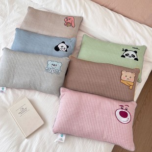 Children's Cooling Pillow Waffle Ice Silk Small Pillow Kindergarten Nap Pillow Office Student Sleeping Artifact Cross-Border