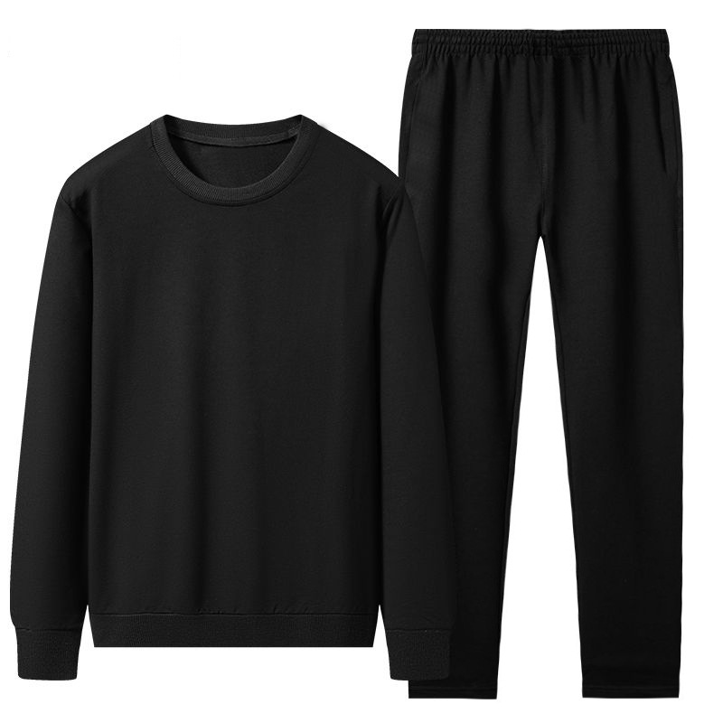 No metal no drawstring casual suit sweater pants handsome running sports no pocket two-piece set a generation of hair