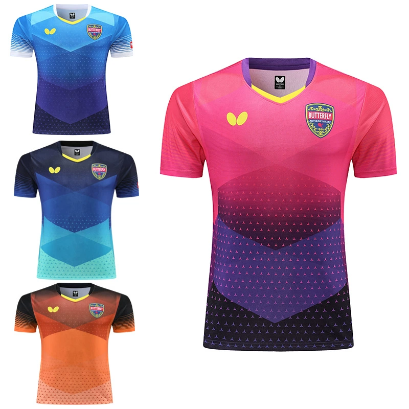 Новый стиль Одежда для настольного тенниса Мужская и женская командная одежда с короткими рукавами Детский Настольный теннис Детская Спортивная одежда для соревнований Тренировочная 6120