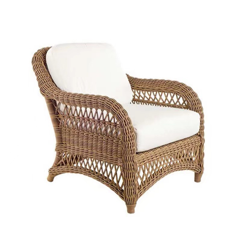 Sofá de vid al aire libre nórdico patio terraza jardín terraza residencial hotel balcón villa zona de ocio con sofá de alta gama