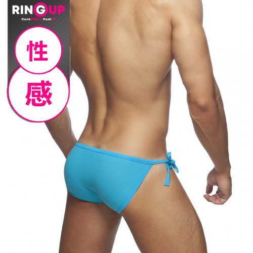  Men's Swimming Trunks Solid Color Adult Tethered Sexy Beach Trunks Low Waist Bikini Swim Trunks for Men AliExpress