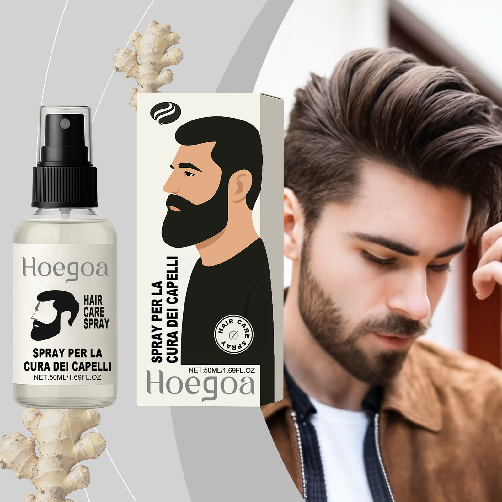 Спрей для ухода за волосами HOEGOA питает волосы, нежно питает и освежает волосы, делая их блестящими и красивыми.