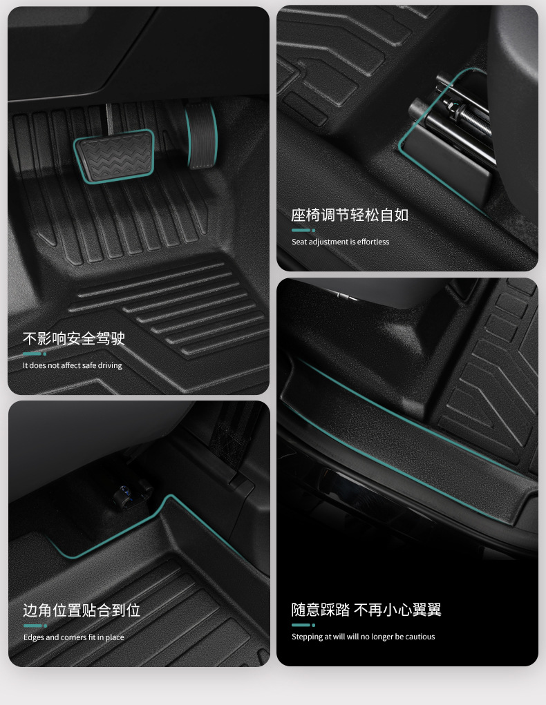 TPE Car Floor Mats for BAIC BJ212 Interior Decoration
