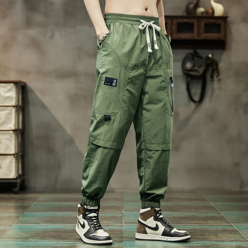 Factory Custom Work Pants Men's Casual Pants Loose 2023 Spring and Autumn Trendy Brand Jogger Cropped Pants Trendy Processing
