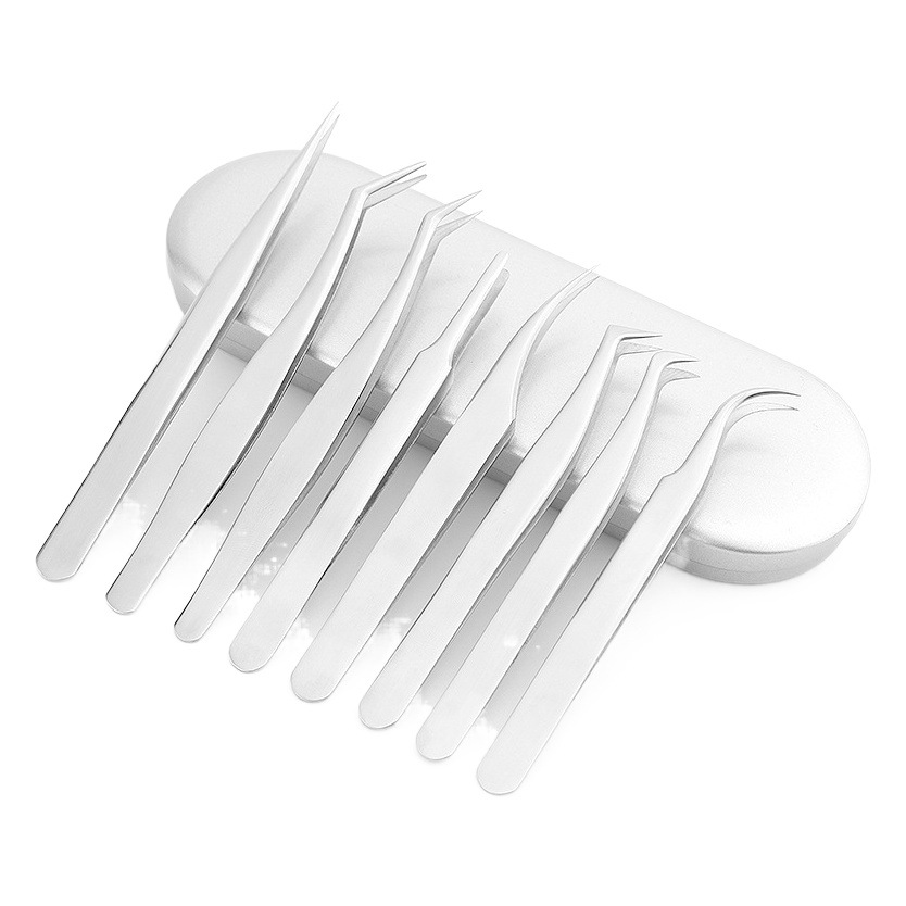 Pinzas de pestañas falsas pinzas de pestañas de injerto pinzas de pestañas de floración clip de plumas de oro rizador de pestañas herramientas de belleza al por mayor