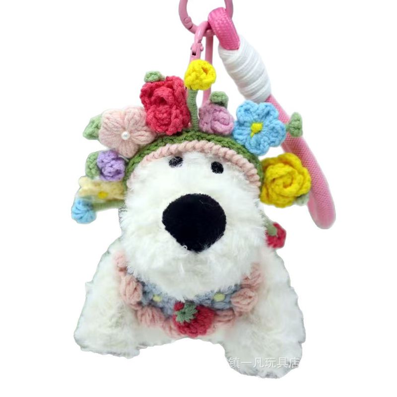 ヘアピンフラワーウエストハイランド草書犬バッグペンダント diy 漫画ぬいぐるみキーホルダーギフト車のペンダント|undefined