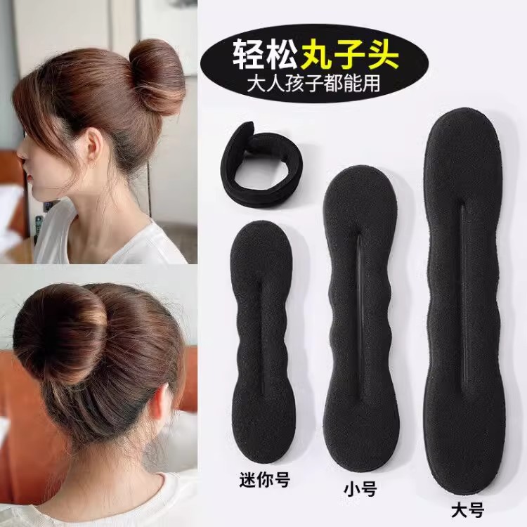 공 머리 머리 아티팩트 다기능 두꺼운 스폰지 게으른 머리 넥타이 푹신한 꽃 버드 곱슬 머리 반지 여성 헤드웨어