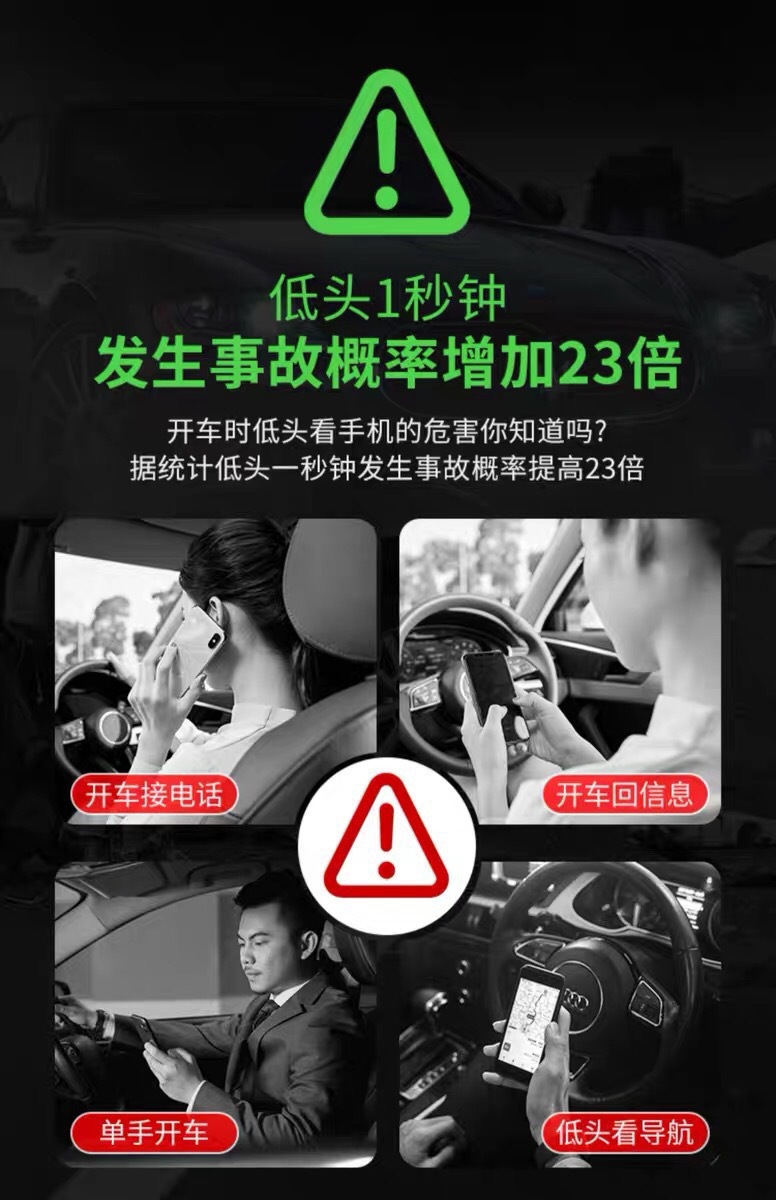 2026 New Car Rearview Mirror Phone Holder 960° Rotation