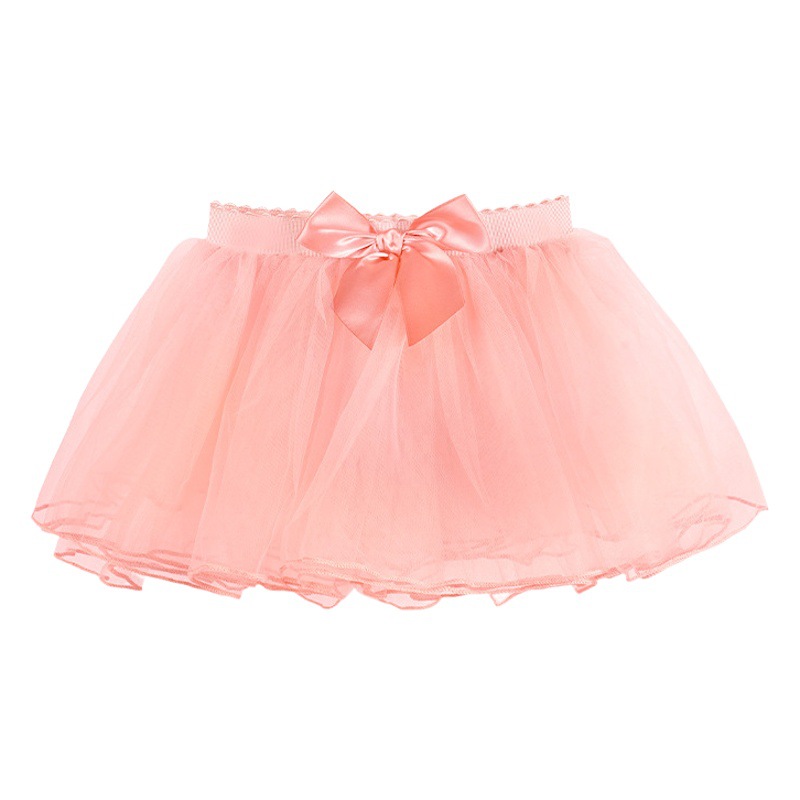 Falda de baile para niños de ala ancha elástica de cuatro capas de malla Princesa pettiskirt Ballet vestido de rendimiento