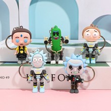 新款创意瑞克与莫蒂硅胶钥匙扣潮流个性疯子科学家瑞克钥匙链