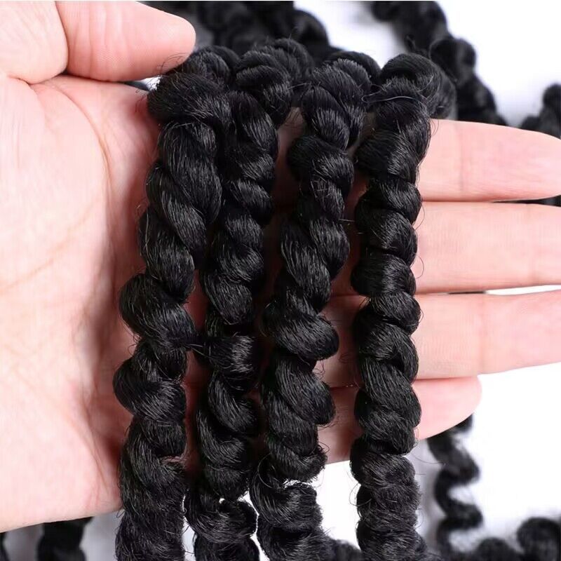 Pre-torcido Pasión Twist Crochet Trenzas Peluca de pelo doble hilo Pasión