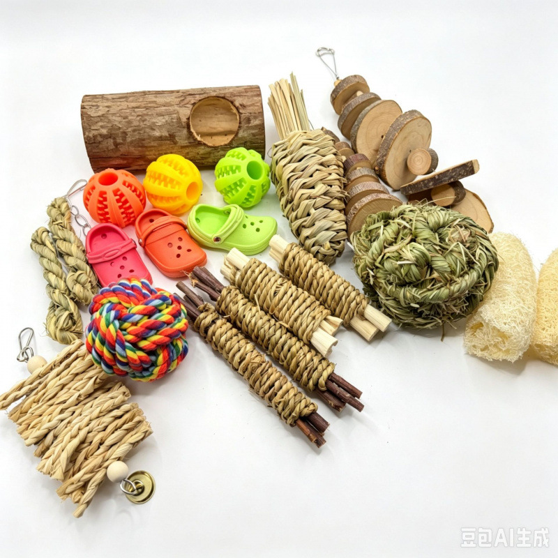 Juguetes y Escondite para Hámster de Madera Artesanal para Nido