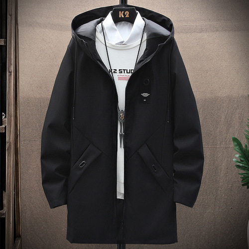 Spring Summer New Long-Sleeve Jacket Men Fashion Hooded Outerwear Leisure Windbreaker Men Wholesale