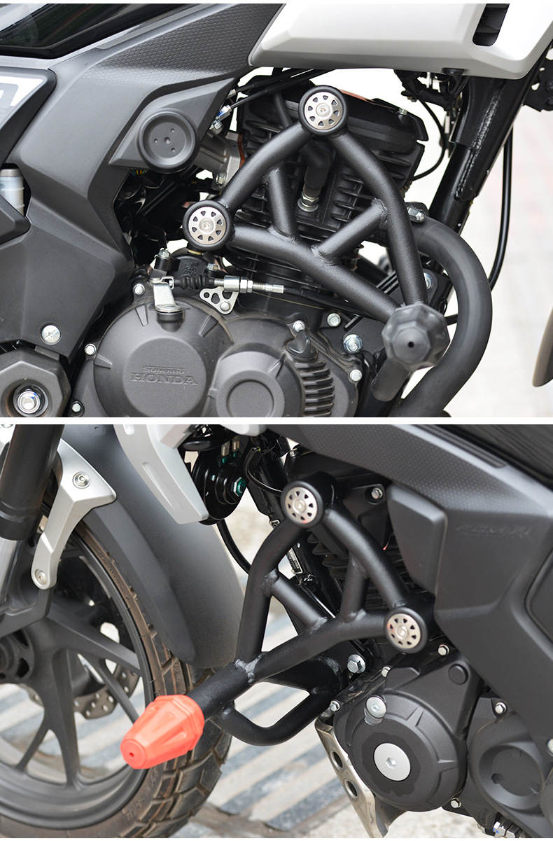 Suitable for Honda Cbf190Tr Bumper Competition Bar Front Bumper Rubber Head Bumper Motorcycle Bumper Modification