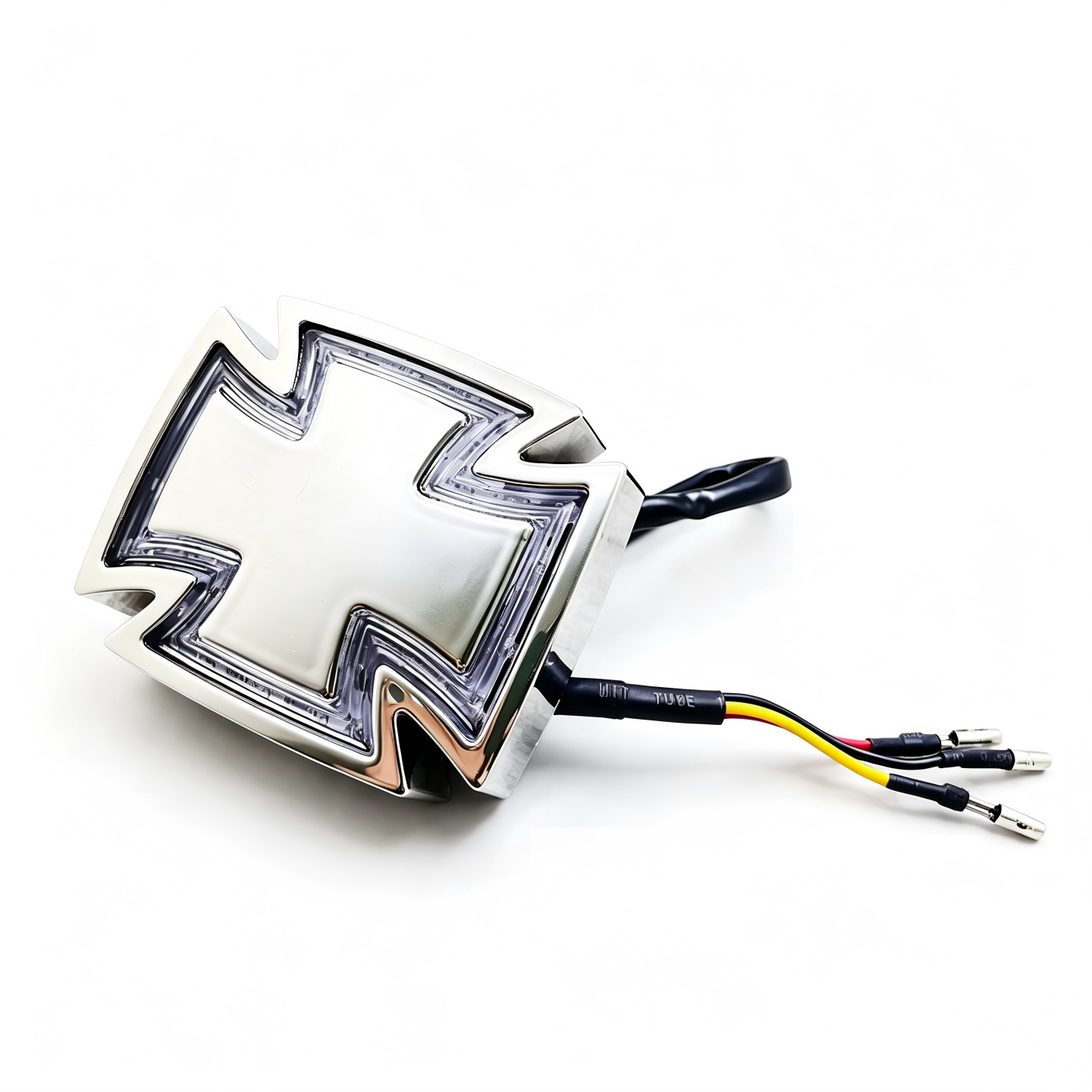 Motorcycle Modified Led Tail Light Cool Black Cross Tail Light Motorcycle Accessories Led Iron Cross Brake Tail Light Classic