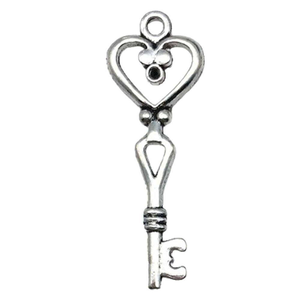 Bricolaje accesorios de la joyeria 1 accesorios retro amor hecho a mano plata antigua pequeña llave joyeria pequeño colgante Accesorios
