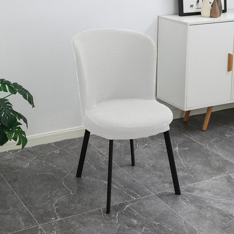 Funda de Silla Elástica de Terciopelo Grueso en Forma de Arco, Funda de Cojín Redonda, Funda de Silla, Funda Integrada para Respaldo de Silla de Restaurante