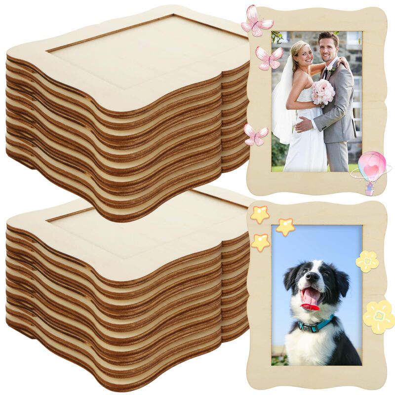 DIY Unfinished Solid Wood Photo Frame Wooden DIY Photo Frame for Kindergarten Kidsren 5inch 6inch 7inch Hand Painting DIY Unfinished Solid Wood Photo Frame Wooden DIY Photo Frame for Kindergarten Kidsren 5inch 6inch 7inch Hand Painting
