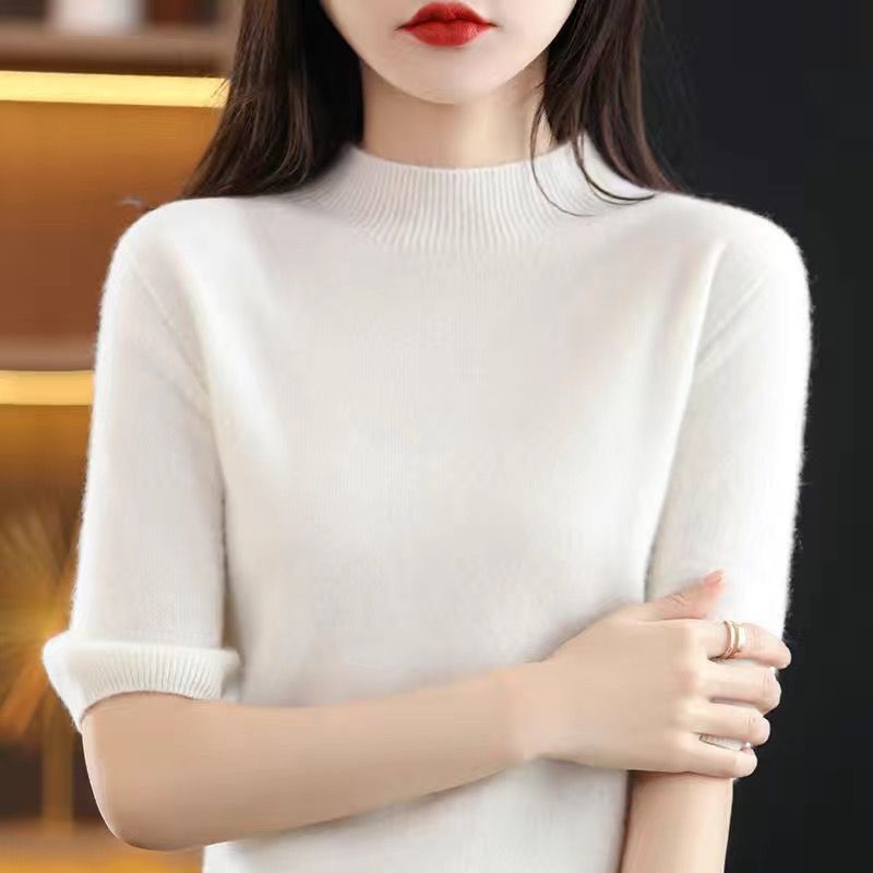 秋冬の新型の中襟のセーターの女性のプルオーバーのニットの中は長袖を掛けます。|undefined