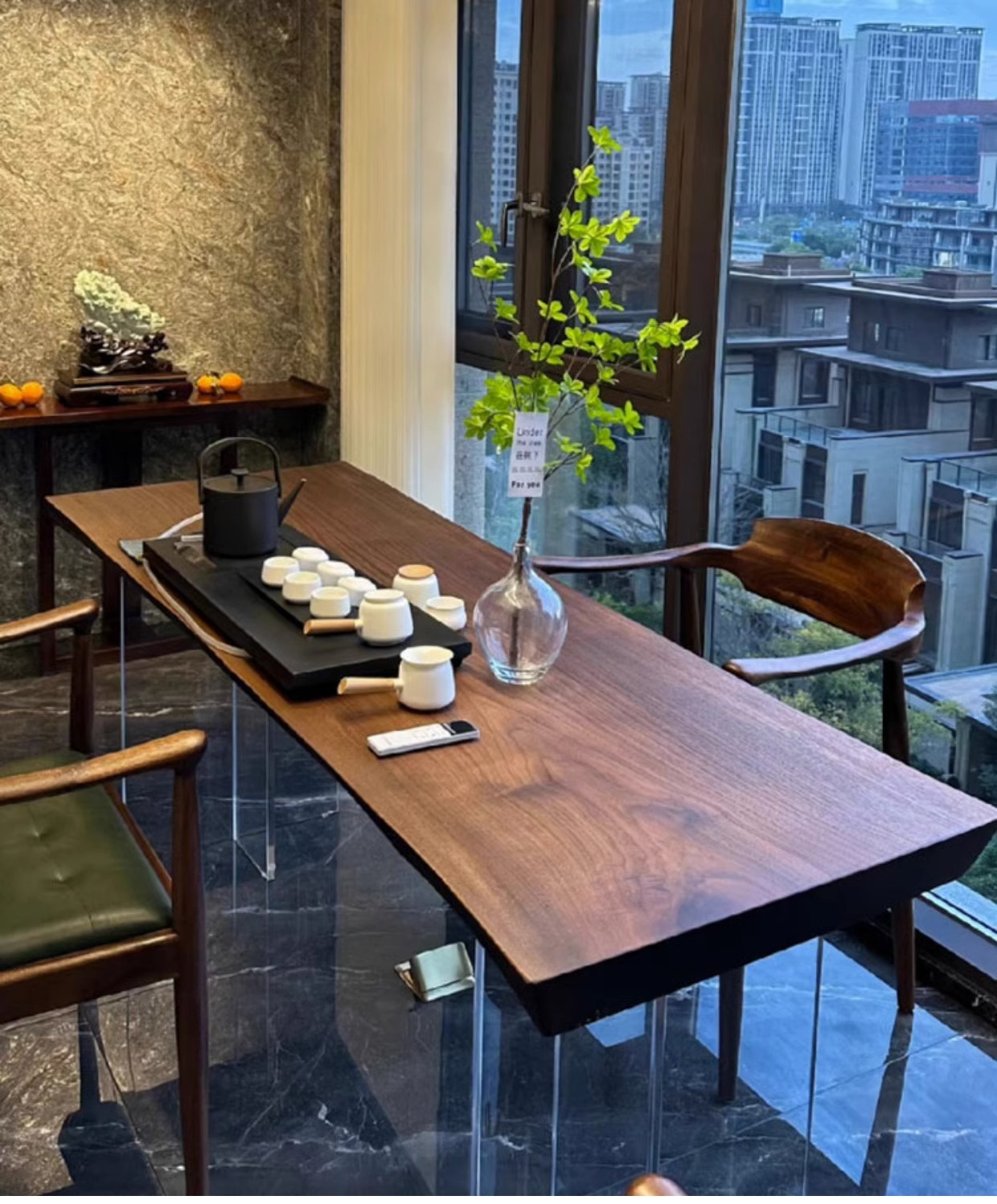 实木大板原木茶桌茶台工作台办公桌胡桃木奥坎整块餐书桌茶板-阿里巴巴