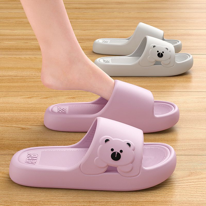 2025 Cute Bear Dung Slippers Women's Household Bathroom Bathing Couple's Thick Sole Home Slippers for Women 2025 Cute Bear Dung Slippers Women's Household Bathroom Bathing Couple's Thick Sole Home Slippers for Women
