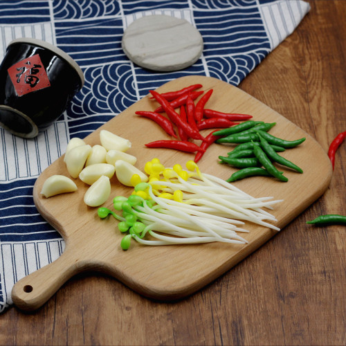 Factory PVC garlic clove small pepper simulation soybean sprouts green seedlings creative food toy model live broadcast accessories