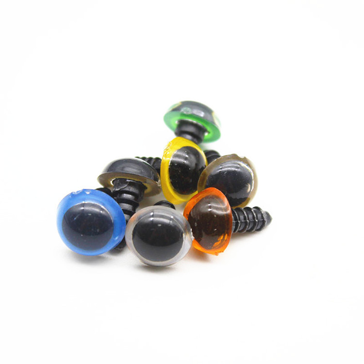 Accesorios de juguete en caja de plástico Ojo de arte Ojo de color de ojo marrón tornillo ojo muñeca de peluche DIY juguete ojo