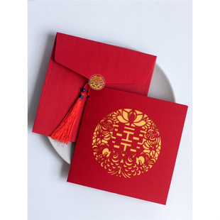 Invitation Invitation Invitation Wedding 2025 Wedding Creative Invitation Invitation Wedding Banquet Chinese Style Chinese Style Simple