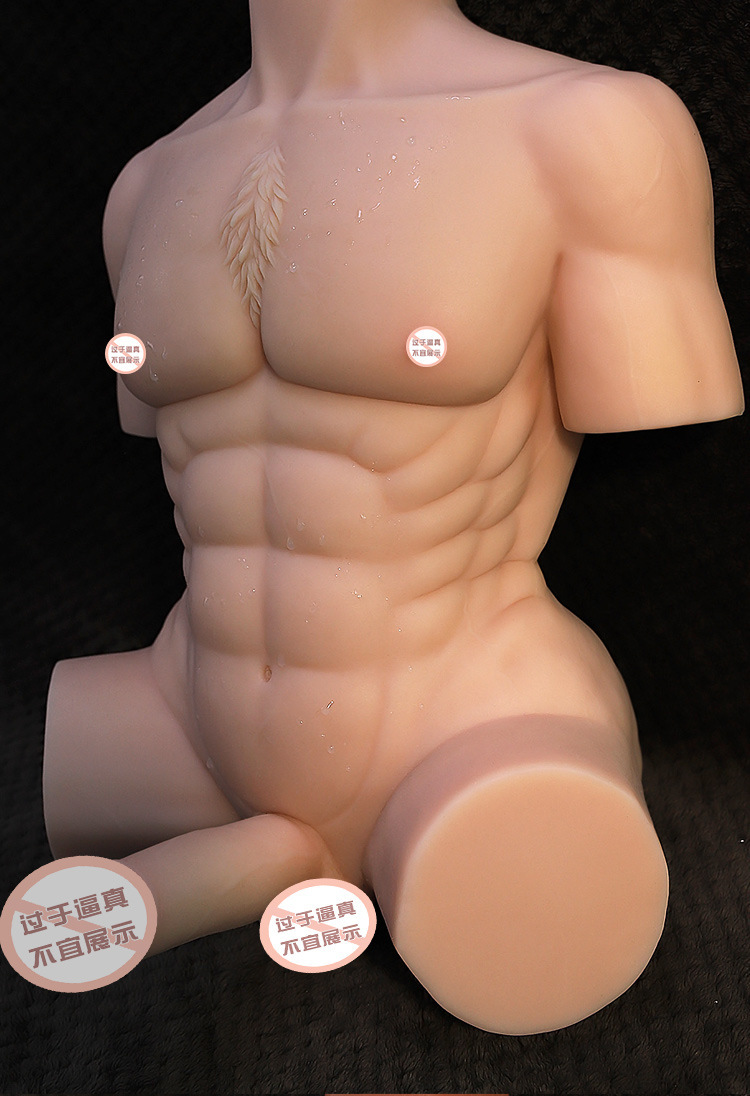 Jiuai Half-Body Silicone Doll Dildo Masturbator, Realistic Flesh-Tone Adult Toy — detail image 19