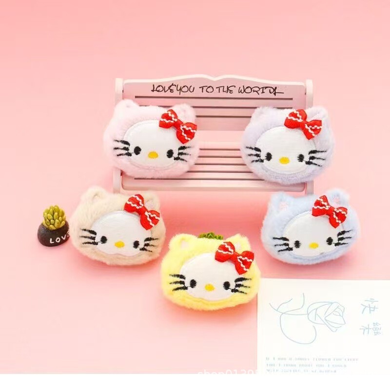 卸売漫画ぬいぐるみサンリオキティ猫ヘッドギア弓ブローチ賞人形バッグペンダント diy アクセサリー|undefined