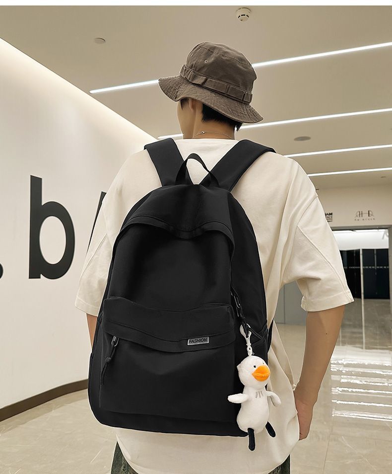 Men's Backpack Simple Large Capacity Travel Backpack Women's Casual Japanese Style Middle School High School College Student School Bag