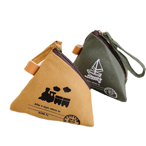 Zongzi Bag Korean Cute Creative Wallet Canvas Retro Zongzi Coin Purse Gift Key Bag