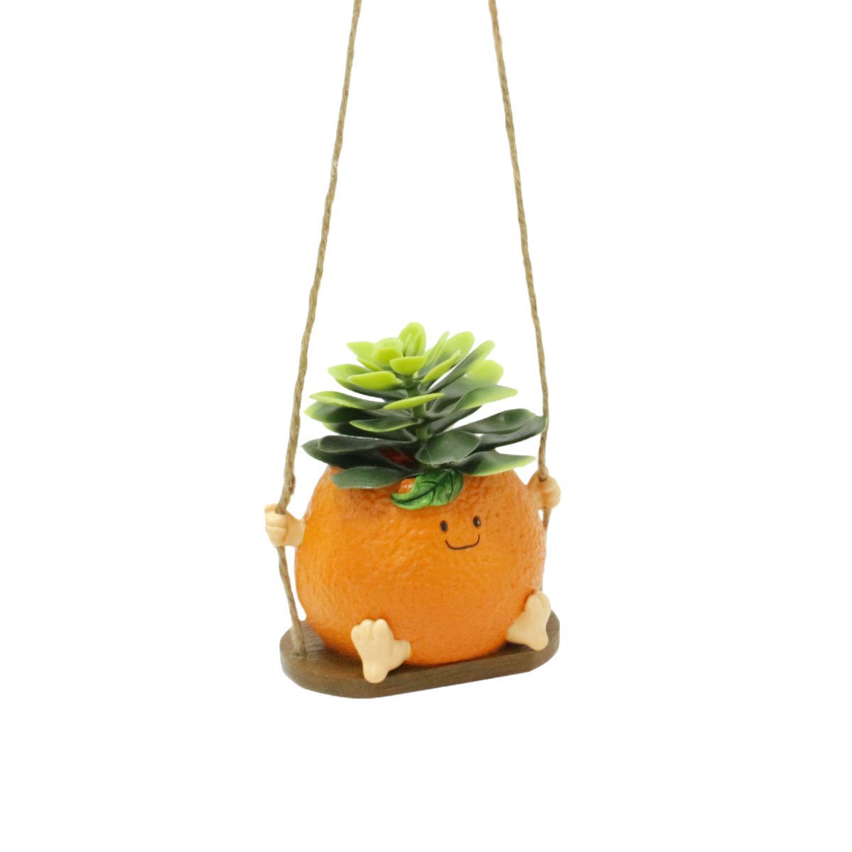 New cute meaty orange shape swing flowerpot crafts creative home personality outdoor garden decoration