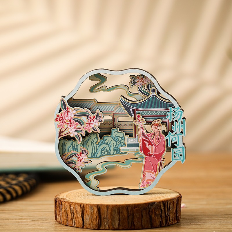 3D 중국 바람 창 꽃 창조적 인 선물 냉장고 스티커 홈 장식 창조적 인 휴일 선물 자석