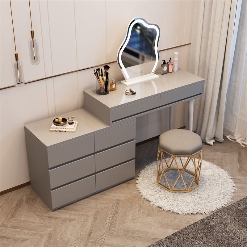 그레이 100cm 테이블 + 캐비닛 + 구름거울 + 새둥지 의자