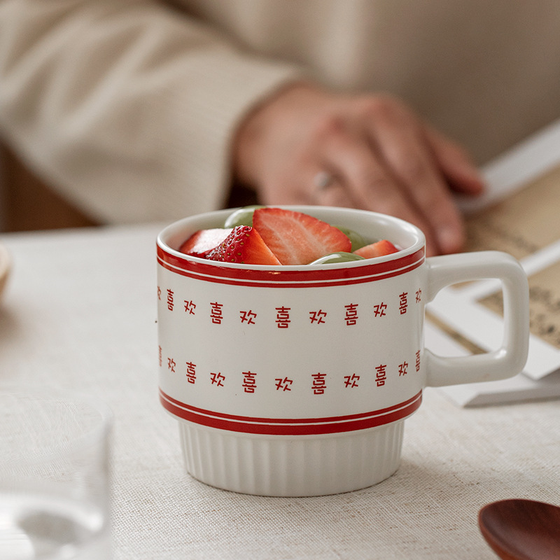 INS estilo pareja agua taza regalo de boda taza de boda Taza de cerámica regalo de boda vintage cerámica