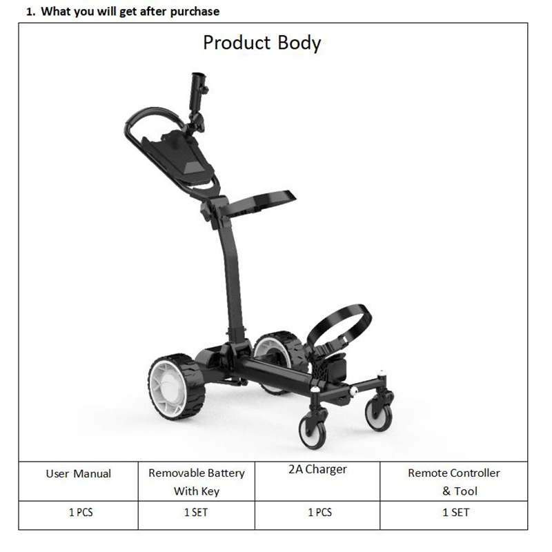 Sikute T3 four-wheel intelligent automatic follow adult golf bag car folding small