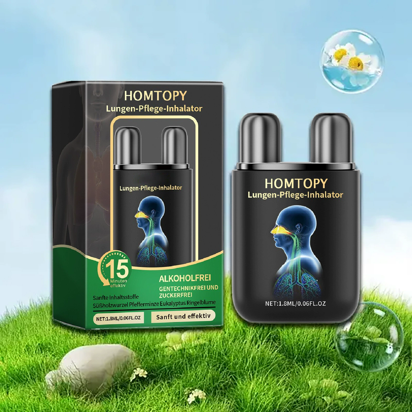 Пробуждение Травяный Очищающий ингалятор для тела Нежный чистый нос Удобный Носик Уход за телом