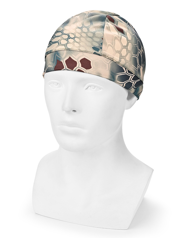 Gorro de malla de ciclismo, deportes al aire libre, correr, transpirable, absorbente de sudor, casco de secado rápido, gorro interior, a prueba de viento, protector solar, sombrero de camuflaje