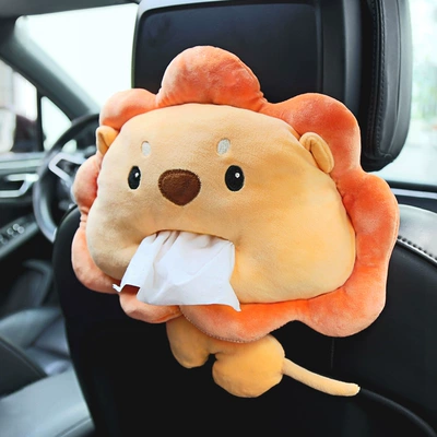 Car Tissue Box Hanging Car Paper Box Doll Doll Car Good Things Car Interior Decoration (Car tissue box/set) - lion-tissue-box