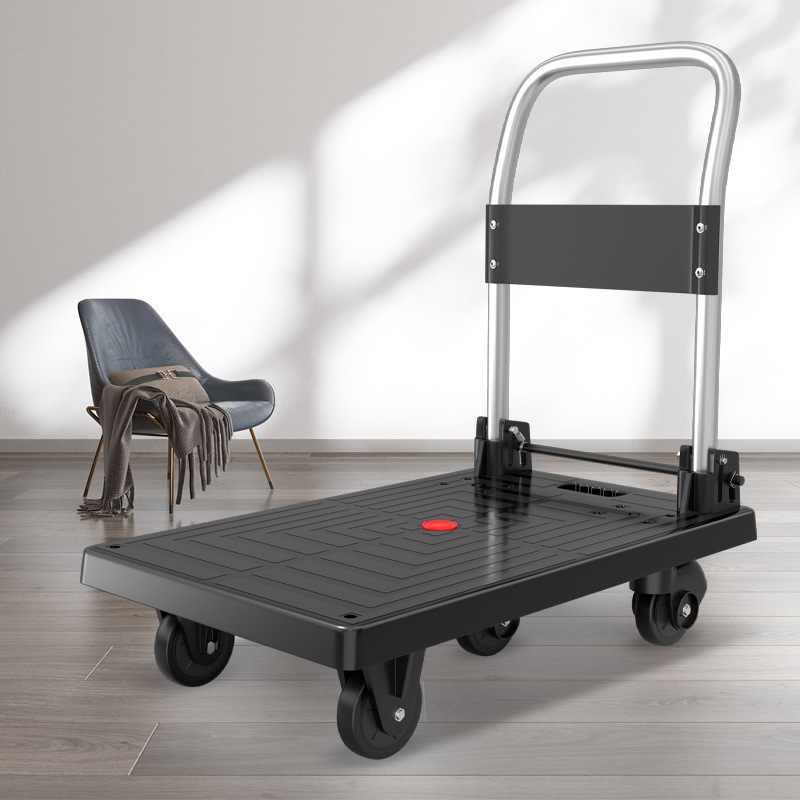 小推車搬運車摺疊手推車平板車家用搬運車拖車快遞便攜手拉車購物