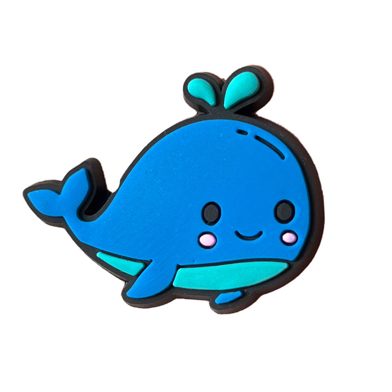 サメ、イルカ、ヒトデ、海洋動物、Zhibixing クロックス、アクセサリー、PVC ソフトラバークロックス、靴バックル、靴の花の装飾|undefined