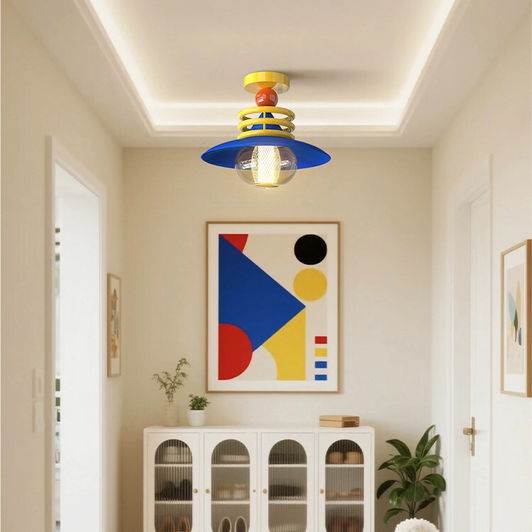 Creative and Unique Bar Island Table Dopamine Dining Table Swing Arm Pendant Light Memphis Colorful Children's Room Eye-Protection Ceiling Light Creative and Unique Bar Island Table Dopamine Dining Table Swing Arm Pendant Light Memphis Colorful Children's Room Eye-Protection Ceiling Light